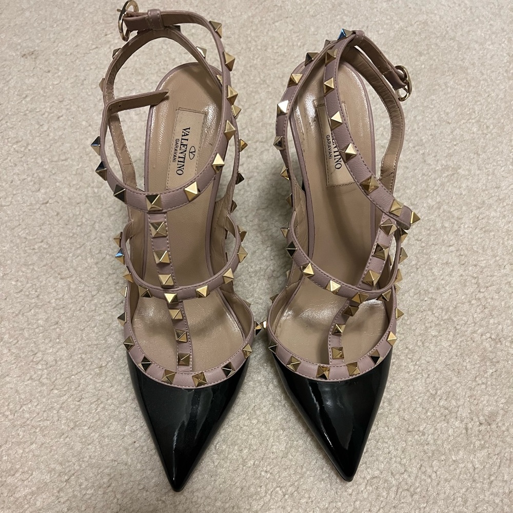 Valentino Rockstud black patent